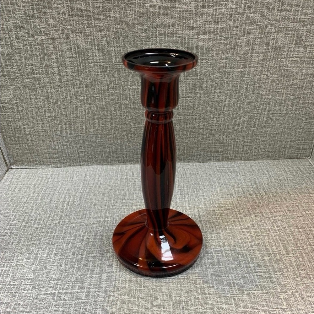 Vintage Kralik Welz Czechoslovak Glass Candlestick